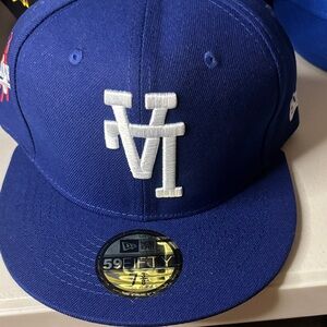 New Era Royal Blue Fitted Cap with White Raised Logo